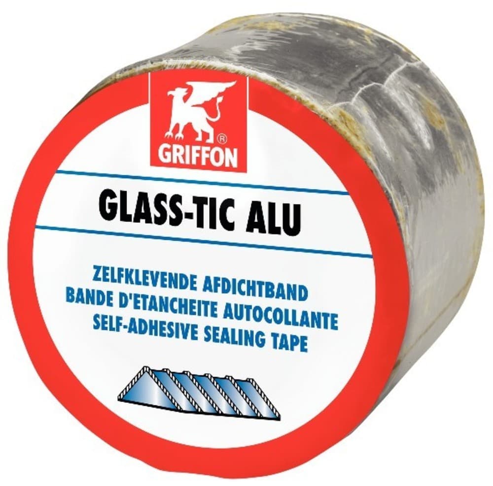 Griffon Glass-Tic Alu ruban d'étanchéité autocollant alum. B 10 cm rouleau 10 m