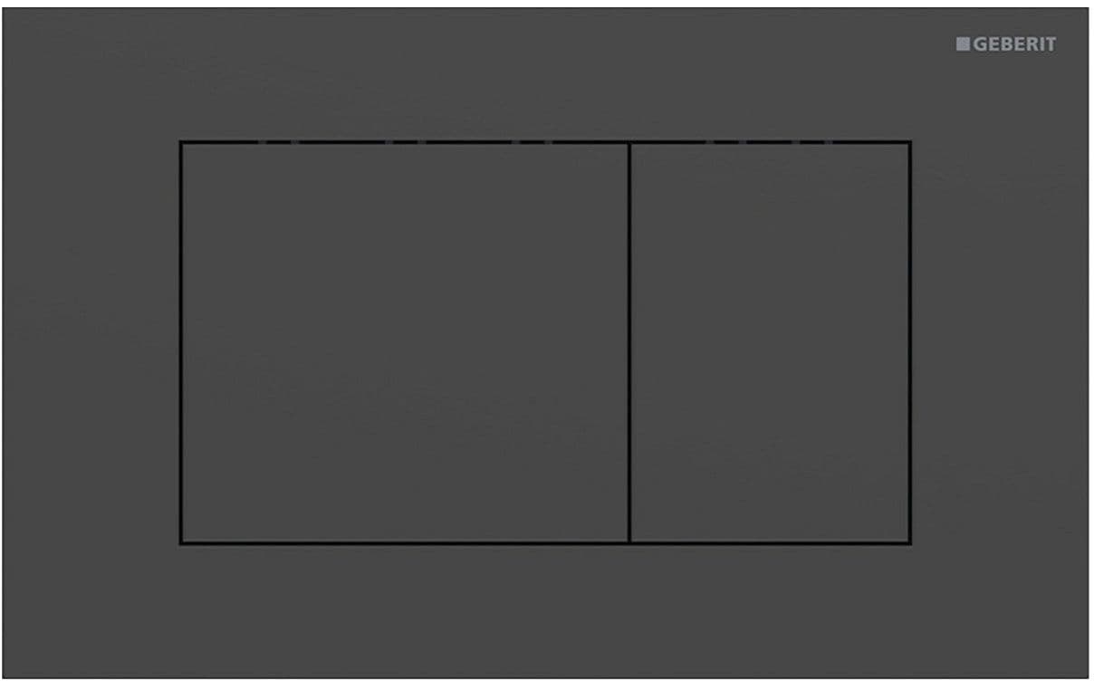PLAQUE DE COMMANDE 2 TOUCHES SIGMA40 CARRE GEBERIT NOIR MAT