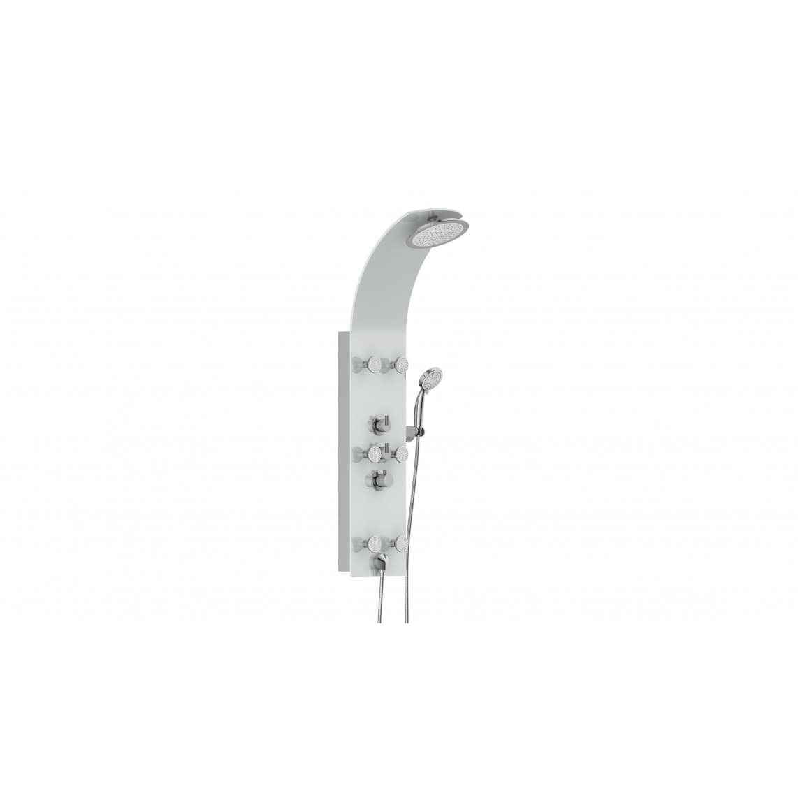 60025 LANZAROTE III Panneau de douche en verre, blanc