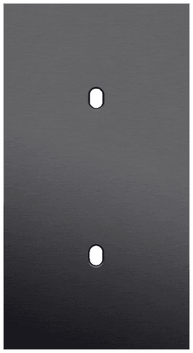 Plaque de recouvrement double, verticale 71 mm d'entraxe, pour deux fonctions de commutation simple, Niko Toggle alu black brushed