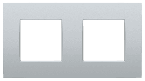 Plaque de recouvrement double avec un entraxe de 71 mm, couleur Niko Intense sterling coated