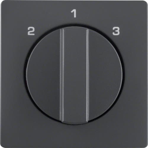 Enjoliveur avec bouton rotatif pour interrupteur 3 paliers sans position 0 Q.1 / Q.3 Anthracite, V