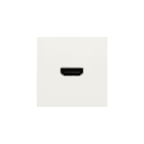 Set de finition avec prise HDMI/HDMI, couleur white