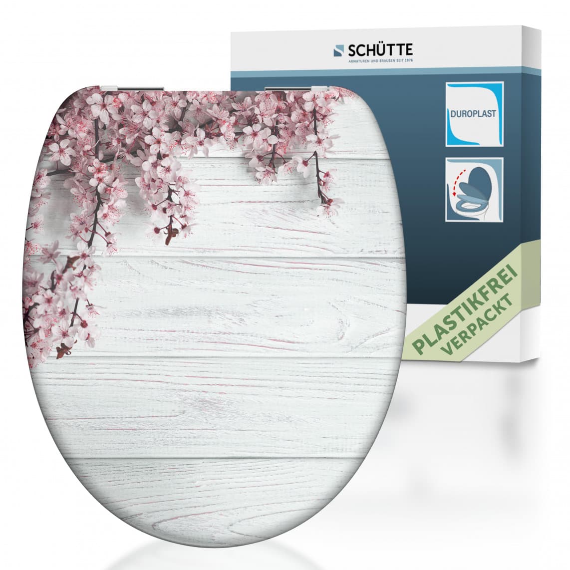 82197 abattant WC en Duroplast FLOWERS&WOOD, avec frein de chute