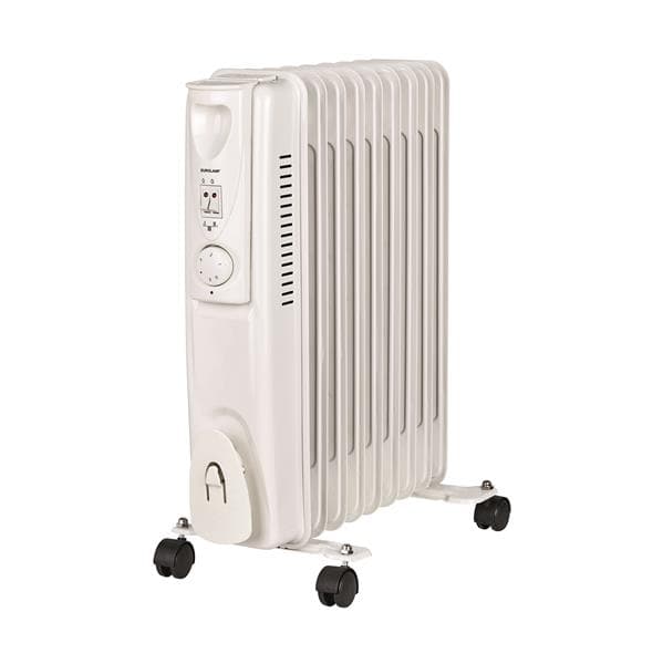 Radiateur à bain d'huile 9 ailettes avec thermostat réglable 800 - 1200 - 2000W IP20