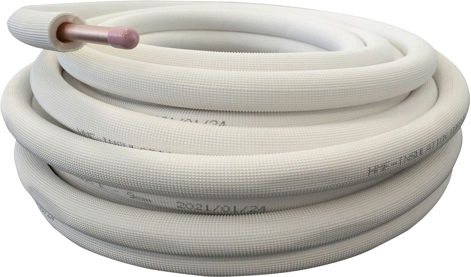 LIAISON FRIGORIFIQUE ISOLEE EN CUIVRE ISOL.1/2"-0,8 R.50M