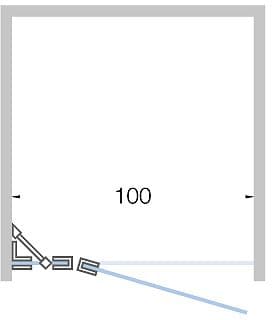 PORTE PIVOTANTE AVEC PARTI FIX NICHE CLOSE <100CM H 200CM BLANC MAT-CLAIR
