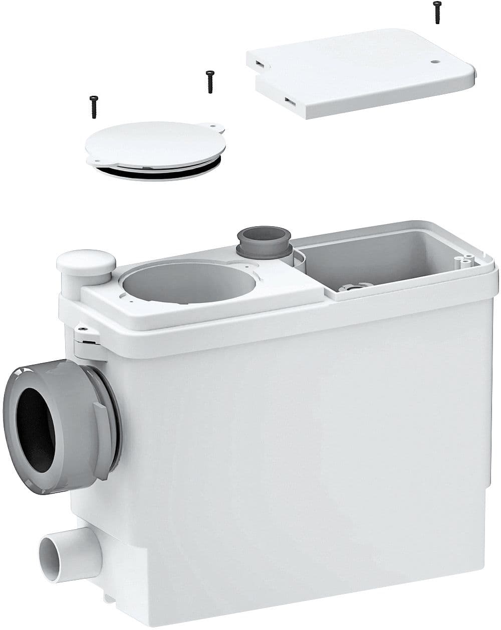 BROYEUR POUR WC+BIDET+LAVABO+DOUCHE SANIPACK ENCASTR. BLANC