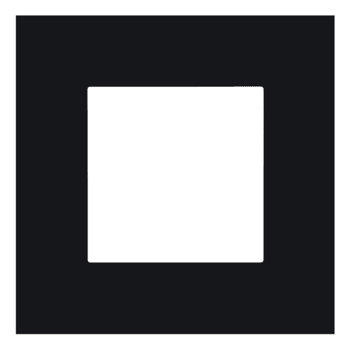 Plaque de recouvrement simple, couleur Niko Pure steel black coated