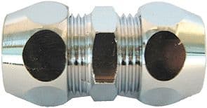 RACCORD DOUBLE SCHELL CHROME 10MM-10MM SERRAGE