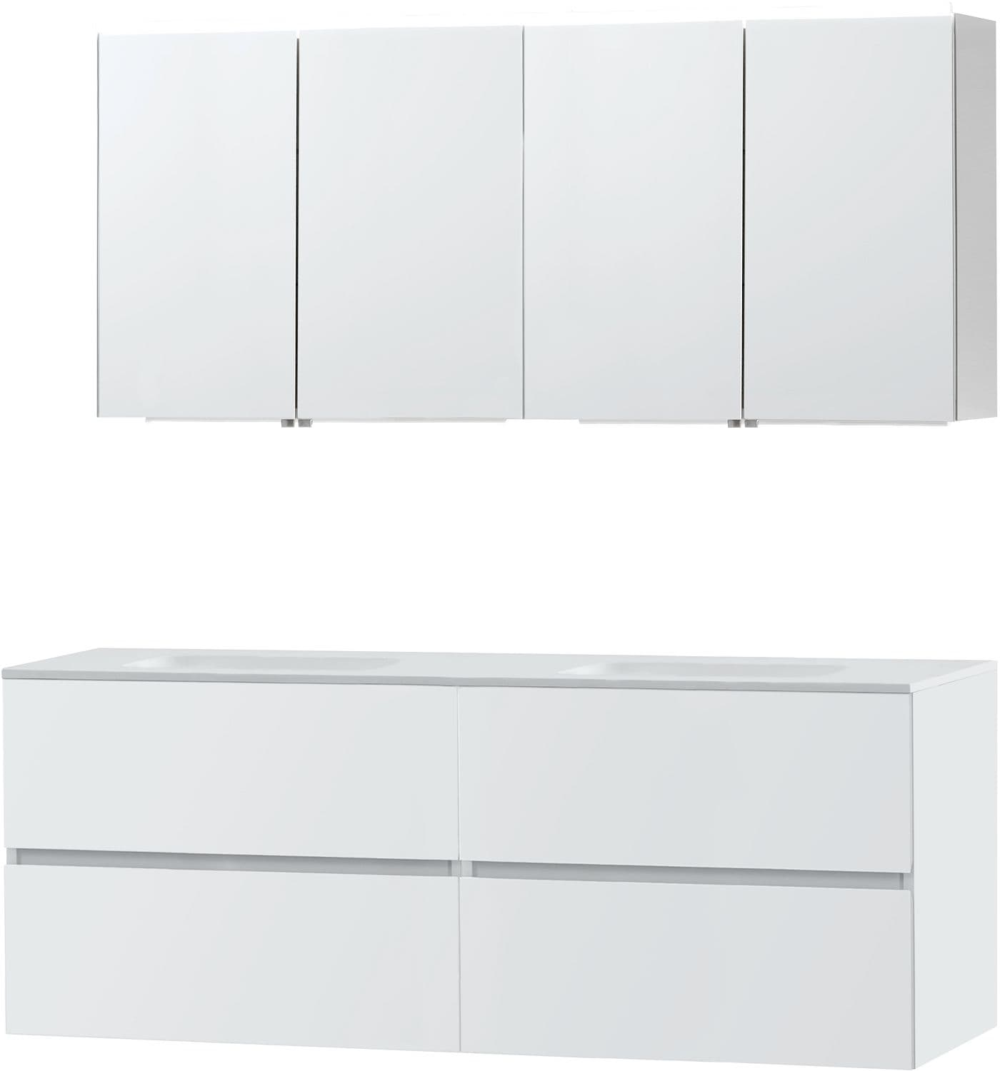 MEUBLE MOLTO POUDRE BLANC 160 SOLID ARMOIRE TOILETTE