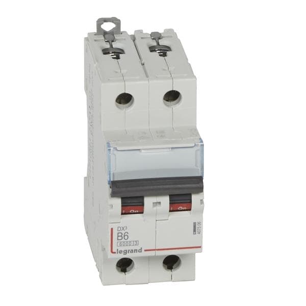 Disjoncteur DX³ 6000A / 10kA 2 pôles courbe B 06A 230 / 400V - 2 modules