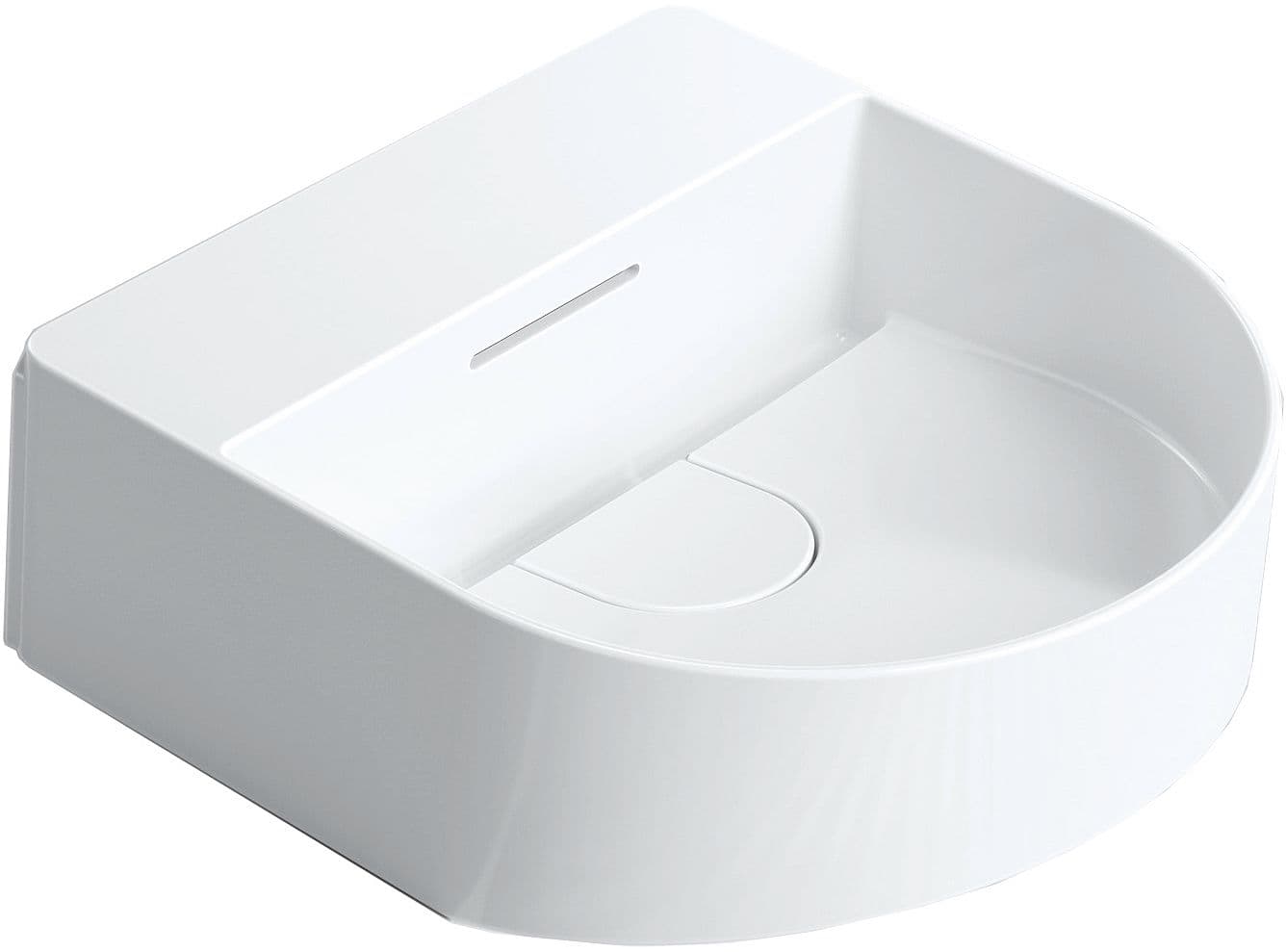 LAVABO SONAR LAUFEN 41X42 SANS TROU ROBINET +TROP-PLEIN BLANC
