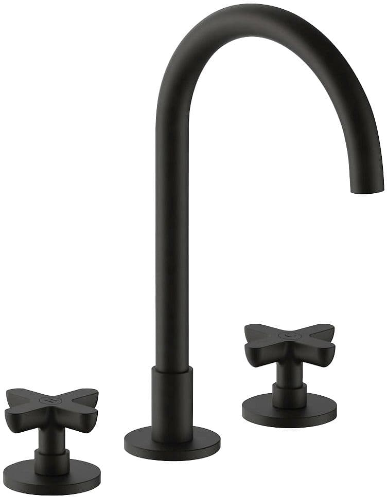 3 TROUS MITIGEUR LAVABO ICONA CLASSIC FANTINI SANS VIDAGE SAILLE 160MM NOIR PVD