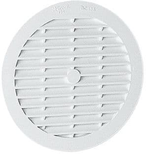 GRILLE ROND TUY FIBRE CIM BLC 100MM