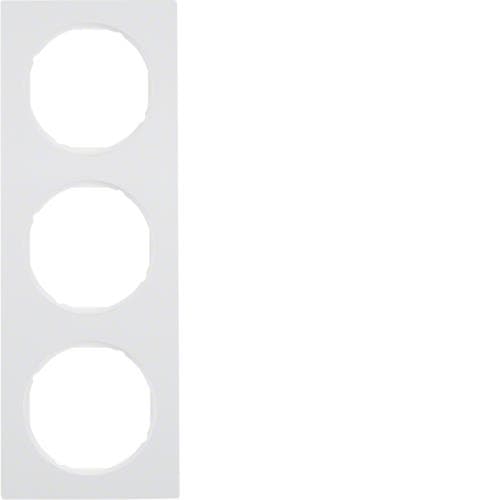 Plaque de recouvrement 3 postes Berker R.3 Blanc polaire, brillant