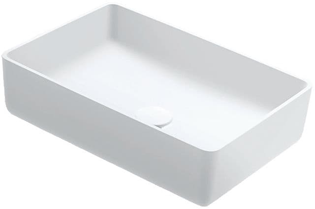 VASQUE A POSER NEO Q 50X35X13 SANS PLAGE ROBINET/TROP-PLEIN XONYX BLANC SATIN