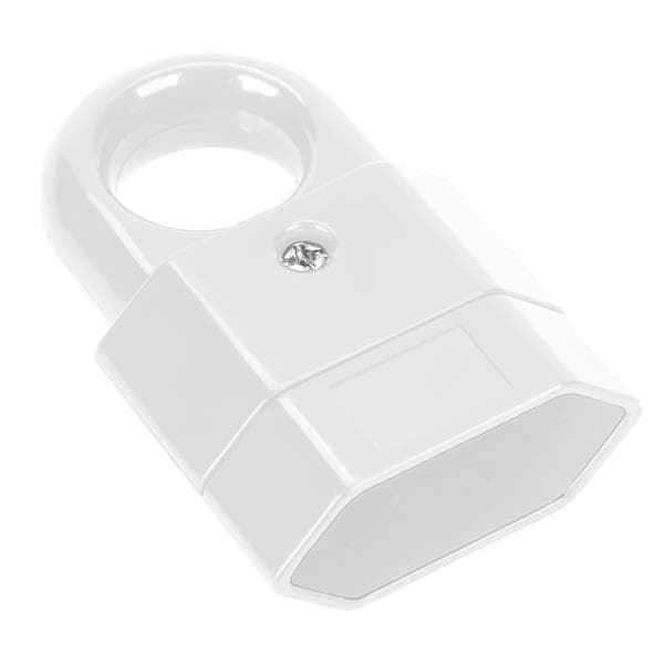 Fiche femelle plate avec anneau de traction 2.5A Blanche