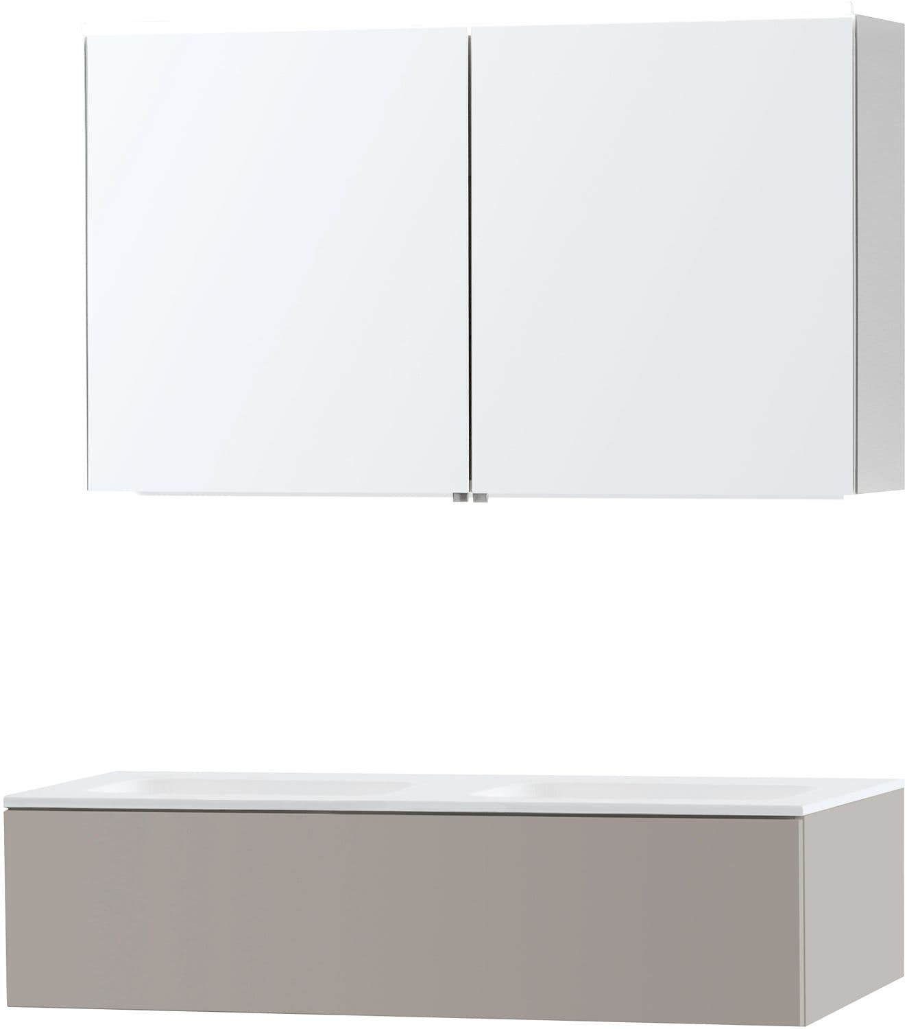 MEUBLE PURO DUO GRIS 120 1 TIROIR SOLID MOLTO ARMOIRE TOILLETTE