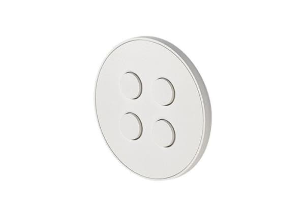 Circum Select 4R1V 24V - 250V bouton - poussoir + soquet rond NXT Black FR / BE Blanc mat Ral 9010