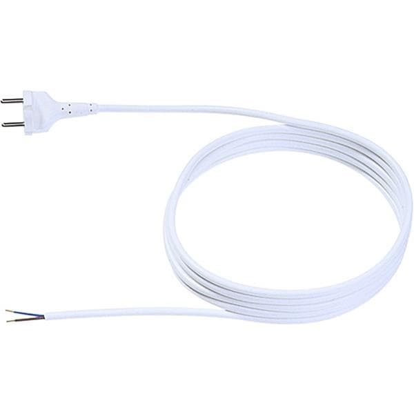 Cordon H05VV-F 2 x 1,0 Blanc - 3m