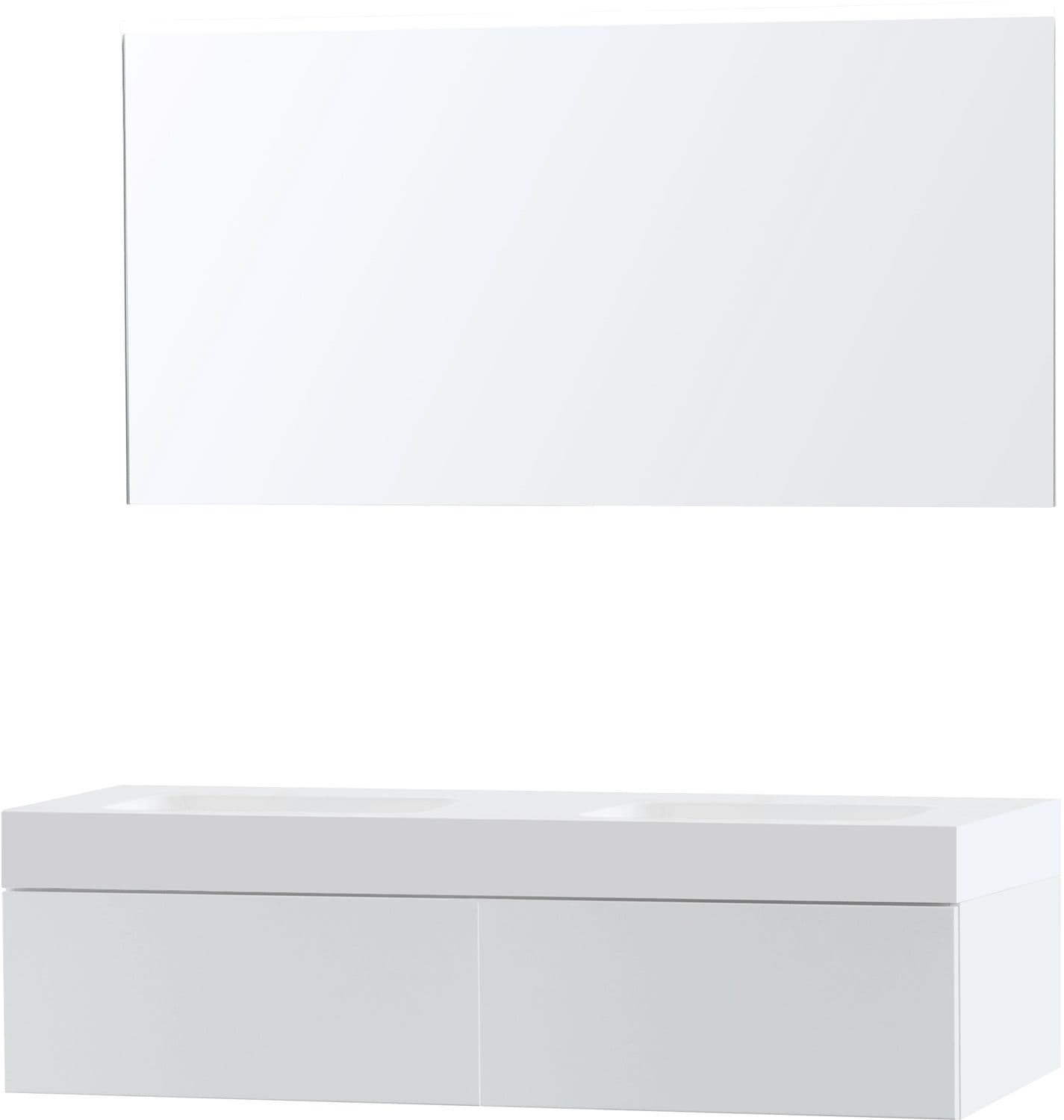 MEUBLE PURO DUO BLANC 140 1 TIROIR SOLID PURO MIROIR