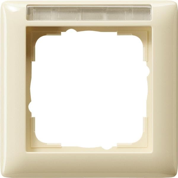 Cadre de finition Gira standard 55 avec zone d'inscription Blanc crème brillant