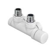 SET DE 2 CACHES BLANC POUR LE KIT ROBINETTERIE CHAUFFAGE UNI8