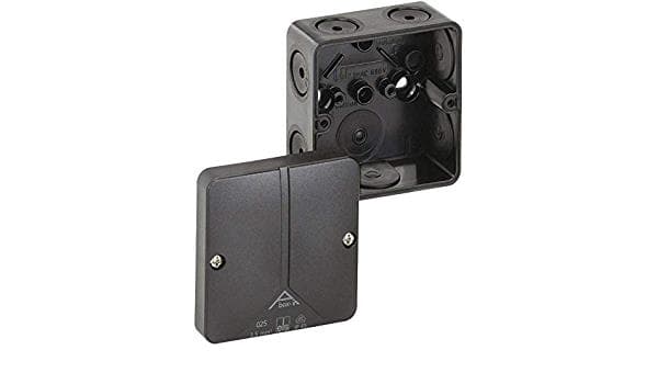 Boîte de raccordement 80 x 80 x 52mm avec membranes M20 Noir sans bornes Lsoh