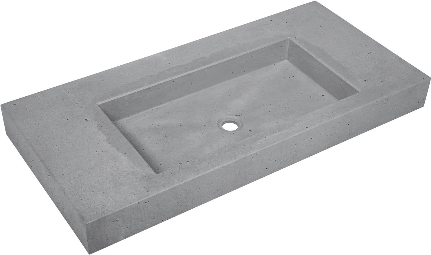 TABLET BRIQ 90CM 1 LAVABO SANS TROU ROBINET/TROP-PLEIN BETON