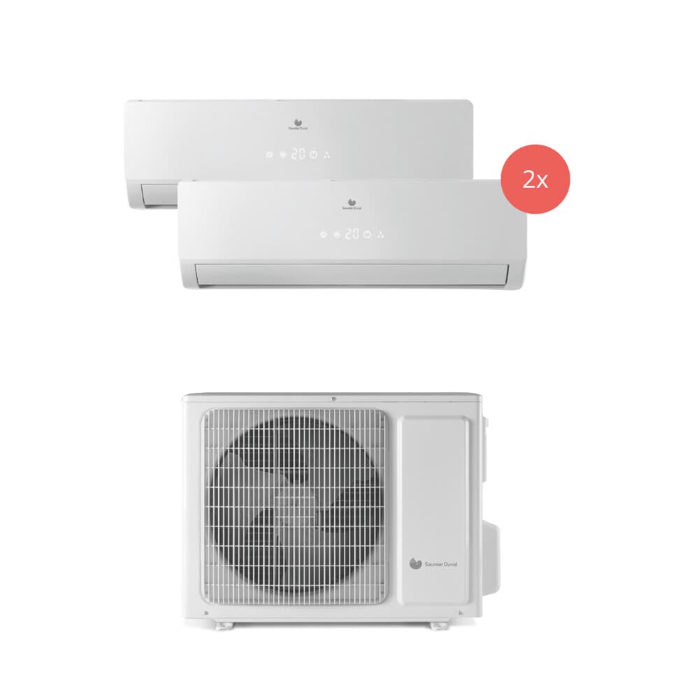 Bulex - VivAir - climatisation split - unité extérieure SDH1-050MNA2O + 2 x unité intérieure 20-025 - 2 chambres