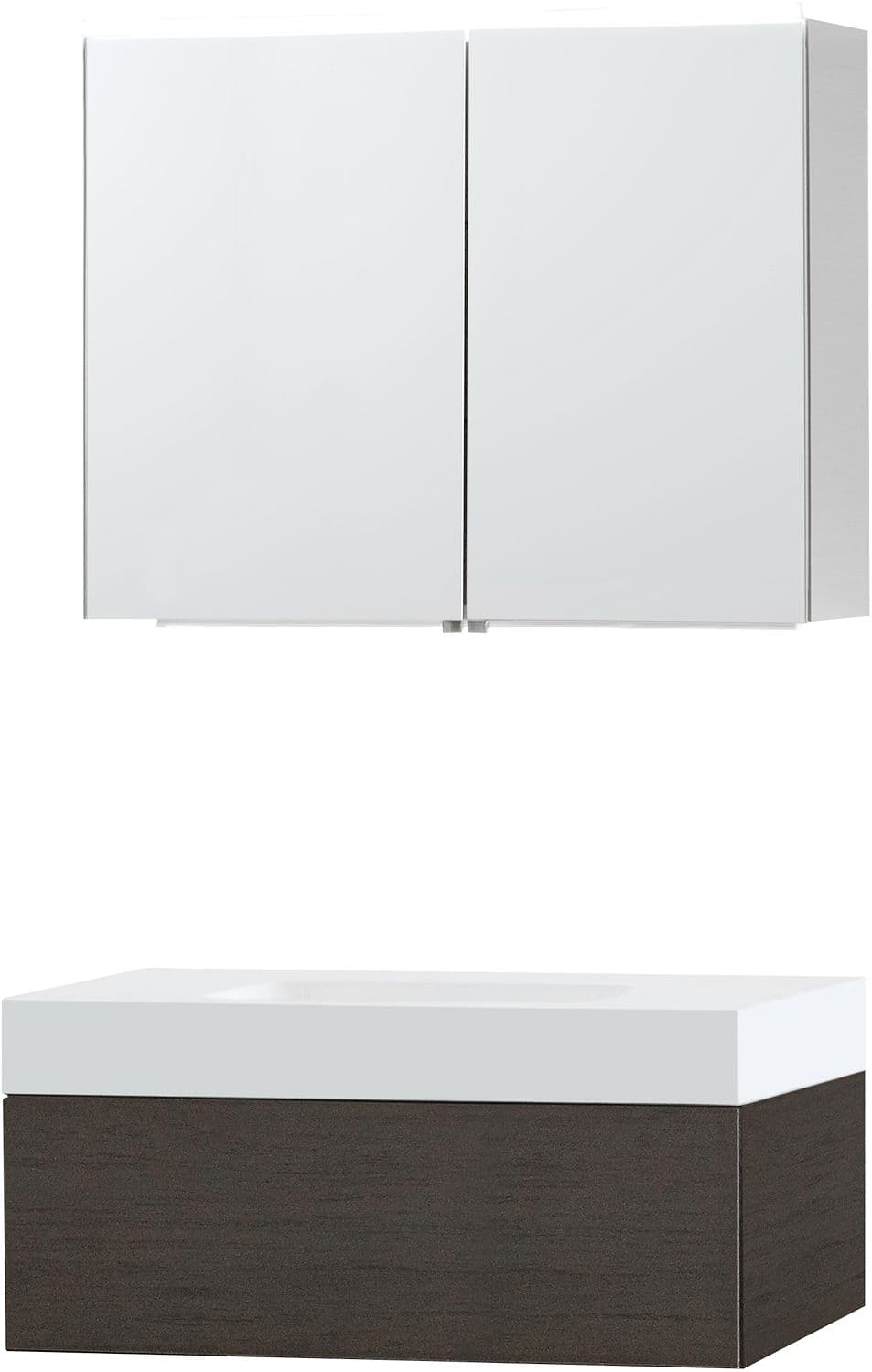 MEUBLE PURO SOLO WENGE 90 1 TIROIR SOLID PURO ARMOIRE TOILLETTE