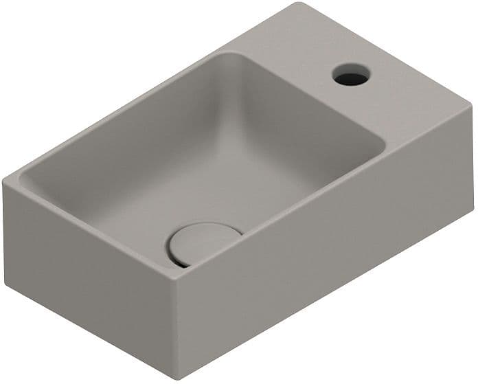 LAVE-MAINS PREMIUM CATALANO CATAGLAZE+ 40X23 SANS TROP-PLEIN TORTORA SATINATO