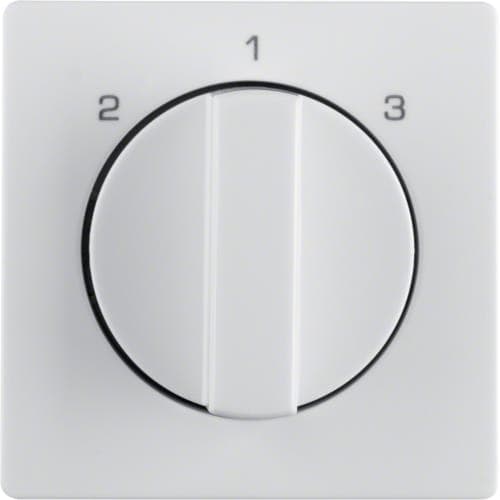 Enjoliveur avec bouton rotatif pour interrupteur 3 paliers sans position 0 Q.1 / Q.3 Blanc polaire