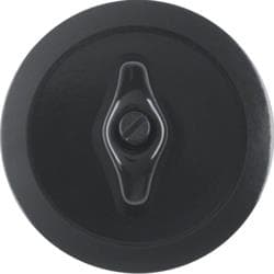 Enjoliveur et manette pour interrupteurs / poussoirs rotatifs Berker serie 1930 / Glas Noir brillant