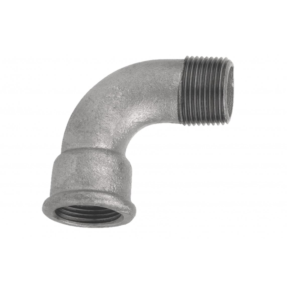 989672055 FM arc 90°, galvanisé, 1/2" F x 1/2" M, (1a)