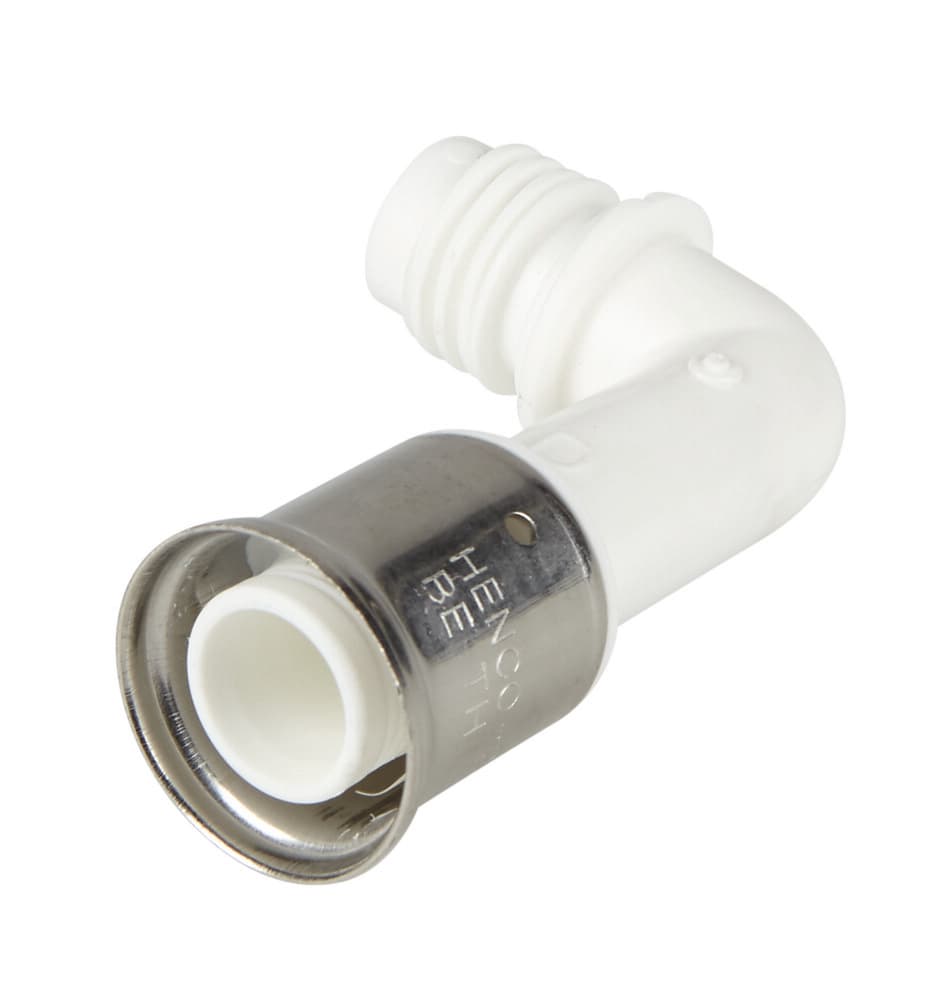 Henco départ par dessous pour collecteur courbe 90° D26 mm