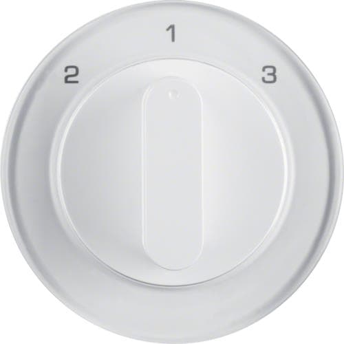 Enjoliveur avec bouton rotatif pour interrupteur 3 paliers sans position 0 R.1 / R.3 Blanc polaire