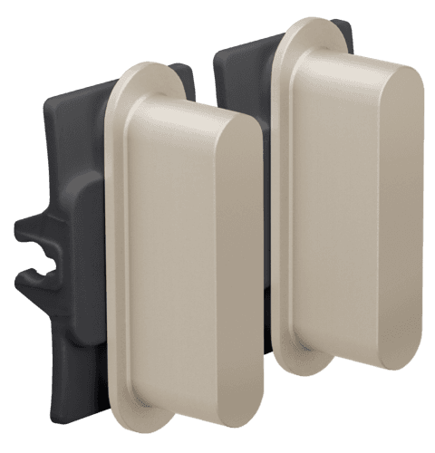 Ensemble Niko Rocker pour des fonctions de commutation double, couleur steel champagne coated