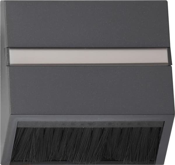 Capot enfichable avec cadre adaptateur pour appareils avec cache (50 x 50mm) et sortie oblique