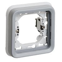 Plexo support plaque 1 poste Gris