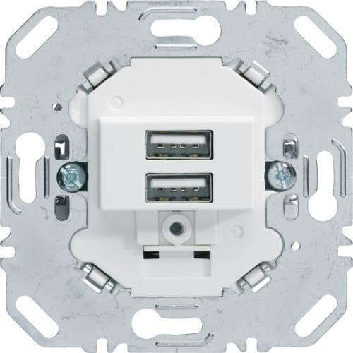 Chargeur Usb 230V 3.0 a Berker S.1 / B.3 / B.7 / Q.1 / Q.3 / K.1 / K.5 / R.1 / R.3 Blanc polaire, m