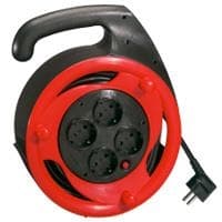 Enrouleur domestique 4 x (2 pôles + T) 10 / 16A 250V - 10m - 3G 1.5mm²