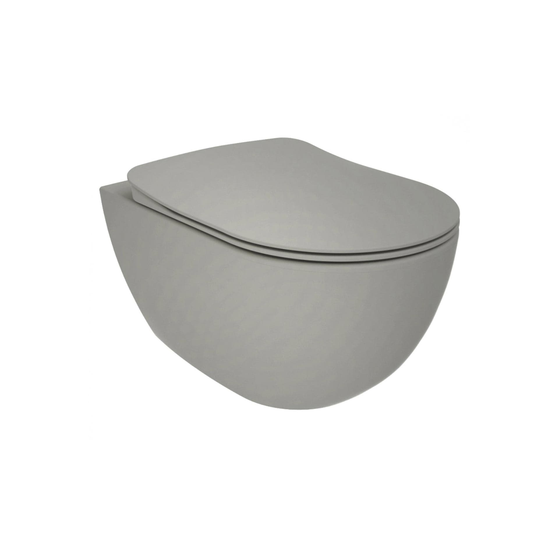 CREAVIT FREE WC SUSPENDU – SANS BRIDE – SANS ABATTANT – GRIS FROID MAT