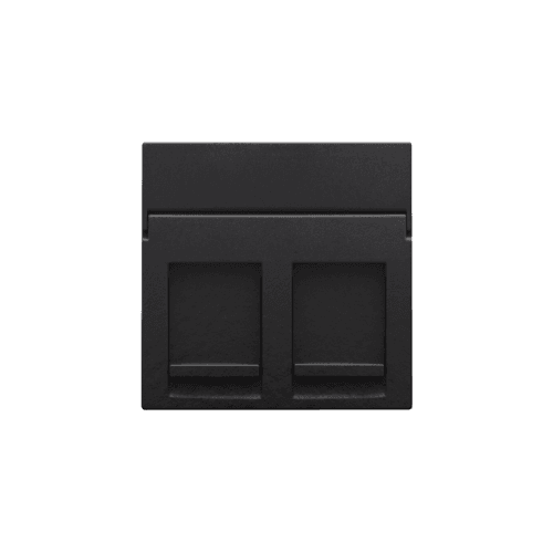 Enjoliveur data 2x RJ, couleur piano black coated