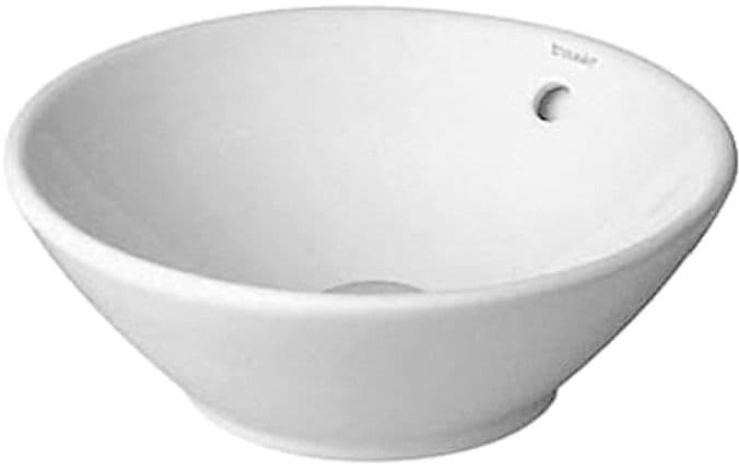 VASQUE A POSER BACINO DURAVIT DAIMETRE 420MM SANS PLAGE ROBINET+TROP-PLEIN BLANC