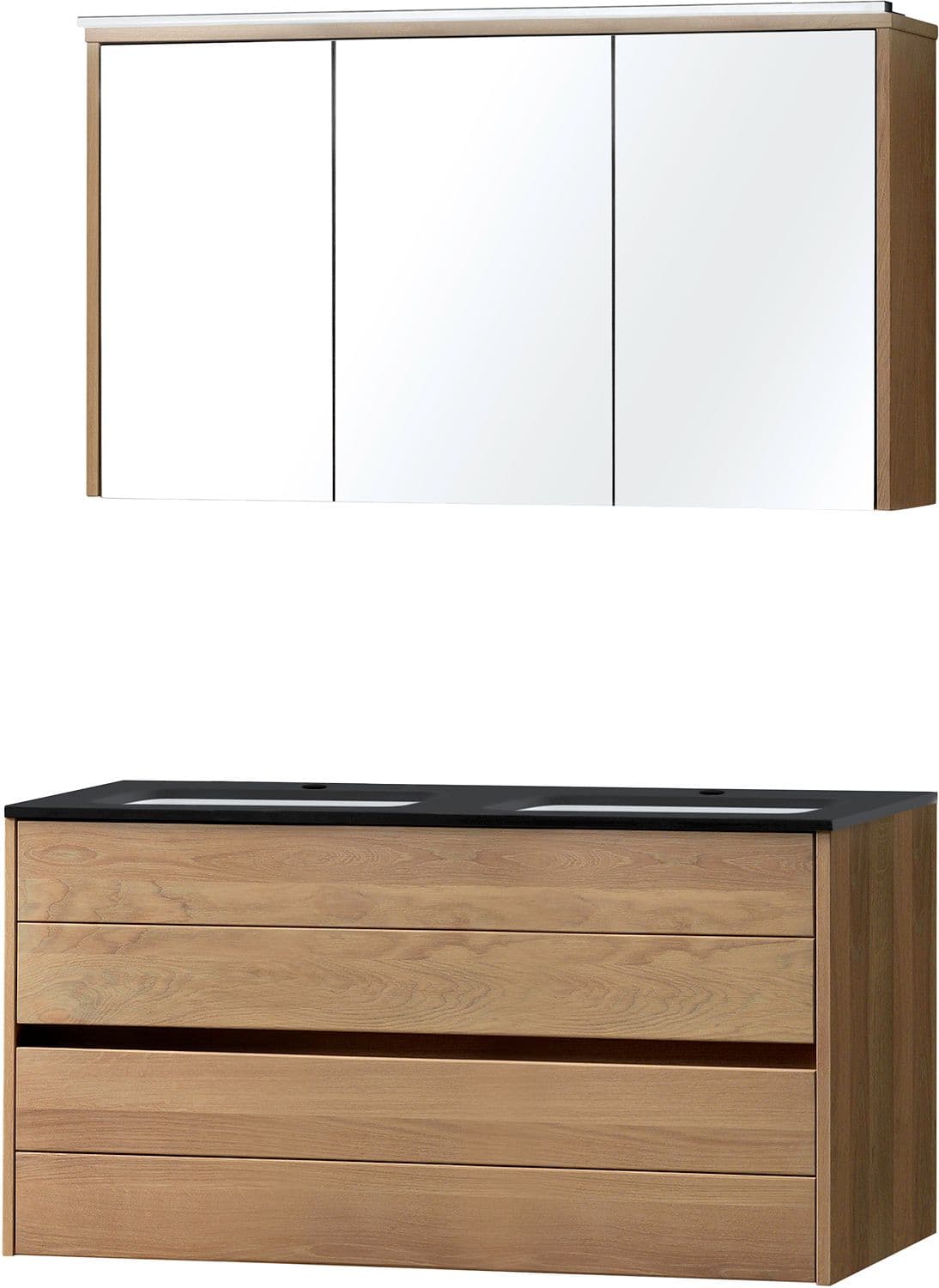 MEUBLE MOLTO CHENE MASSIF 120 BLEU BELGE ARMOIRE TOILETTE
