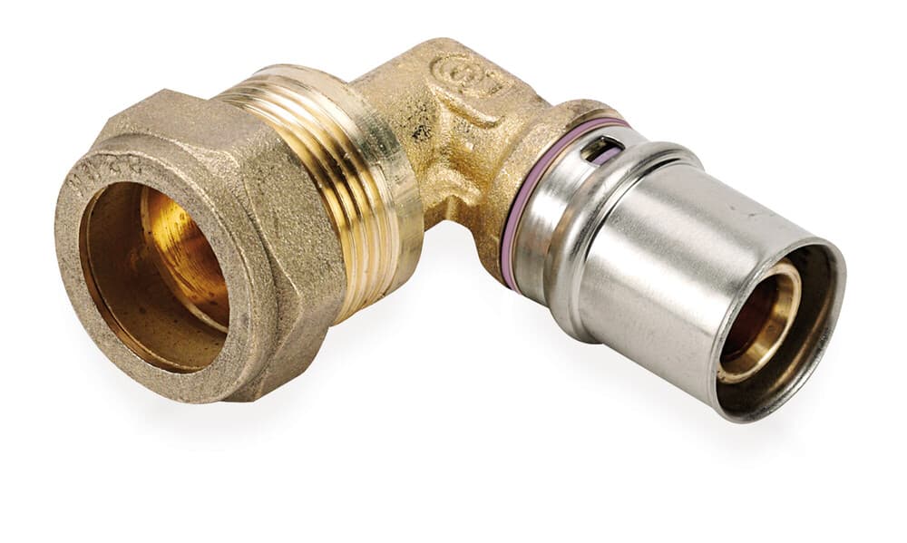 SYSTEMPEX coude 90° tube alu raccord à sertir bicône 20-22