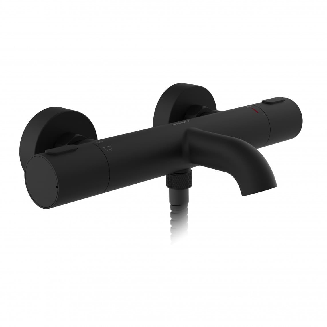 33196 LOS ANGELES Mitigeur thermostatique bain/douche, noir mat