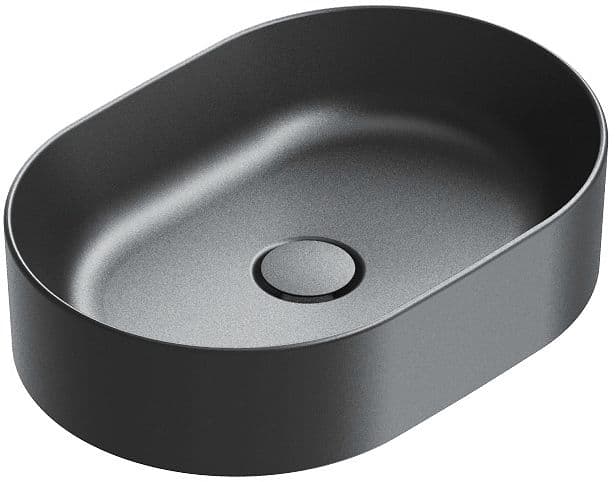 VASQUE A POSER ZERO CATALANO CATAGLAZE+ 50X35 H12 SANS TROP-PLEIN NOIR MAT